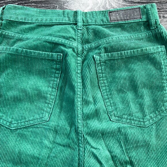 PacSun Women’s Green Corduroy Dad Jeans – Size 28 High Rise Straight Leg - Picture 5 of 6